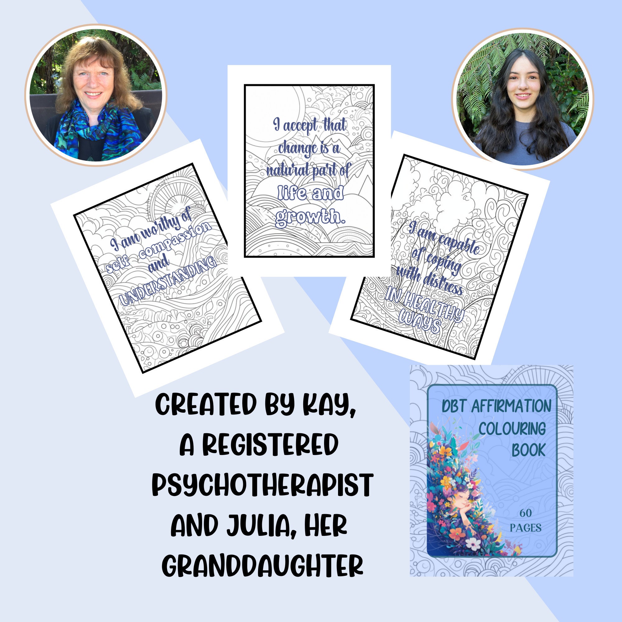 DBT Affirmation Coloring Pages Mindfulness Dialectical Behavior Therapy ...