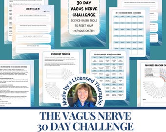 Vagus Nerve 30 Day Challenge Nervous system regulation journal Polyvagal therapy worksheets Mental health therapy resources Somatic exercise