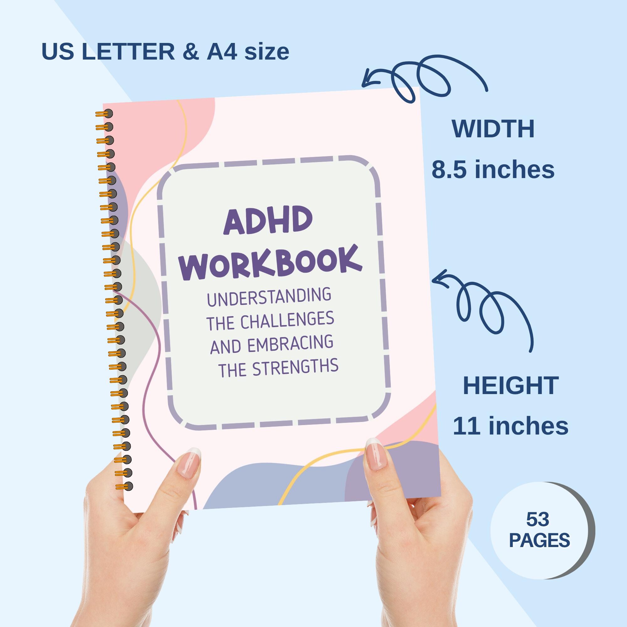 ADHD Journal Printable ADHD Adult Workbook Neurodivergent Attention ...