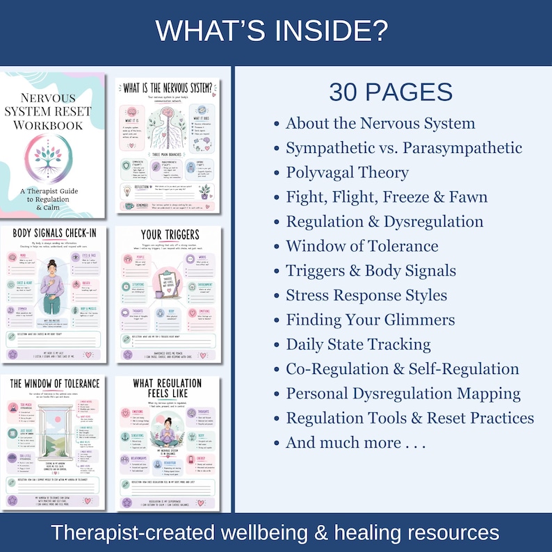 Nervous System Reset Workbook | Somatic Exercises for Trauma Healing ...