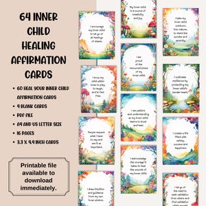 If you're recovering from childhood experiences and seeking to reparent and heal your inner child wounds these cards offer powerful words that will help you on your journey.