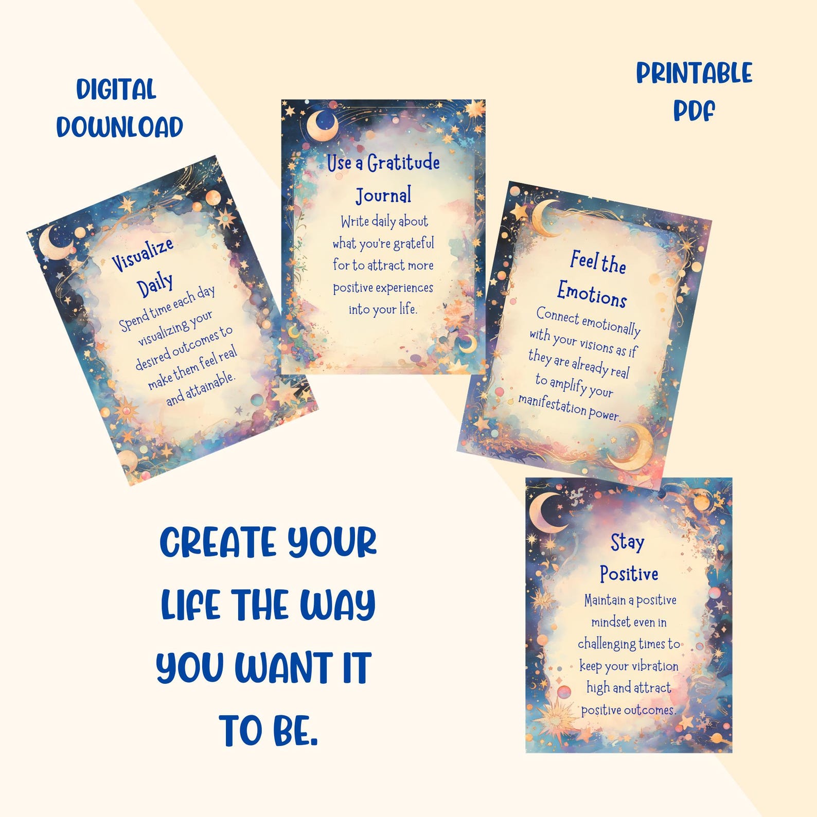 64 Manifestation Strategy Cards for Spiritual Growth Law of Attraction ...