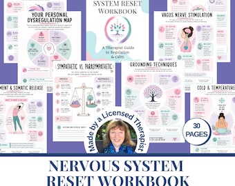 Nervous System Reset Workbook | Somatic Exercises for Trauma Healing | Polyvagal Therapy Resources | Emotional Regulation | Printable PDF