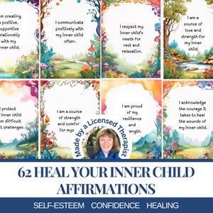 These 64 Heal Your Inner Child Affirmation Cards are a powerful tool for anyone committed to healing and transforming their childhood trauma.
