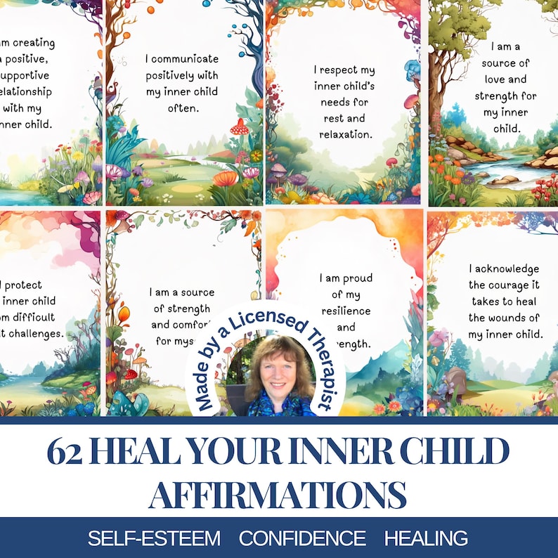 These 64 Heal Your Inner Child Affirmation Cards are a powerful tool for anyone committed to healing and transforming their childhood trauma.