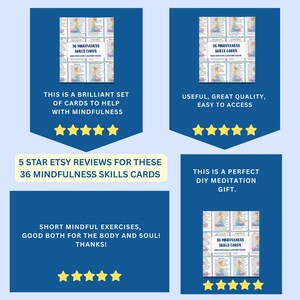 36 Mindfulness Cards: Guided Meditation Scripts, Breathing Exercises (Digital Download) image 3