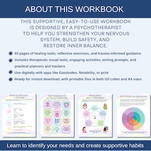 Whether you’re in therapy or working on your own, these pages offer a safe, structured space to reflect, regulate, and reconnect with yourself.
What You’ll Receive: 
- 83-page printable PDF (print or use digitally)
- Worksheets and interactive content
- Gentle guidance for working through shame, self-blame, and emotional overwhelm