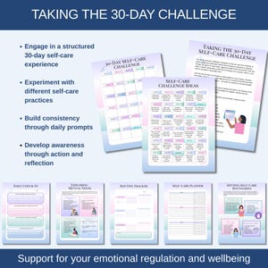 This journal is designed as flexible printable self care, it allows you to return to the pages as often as needed.