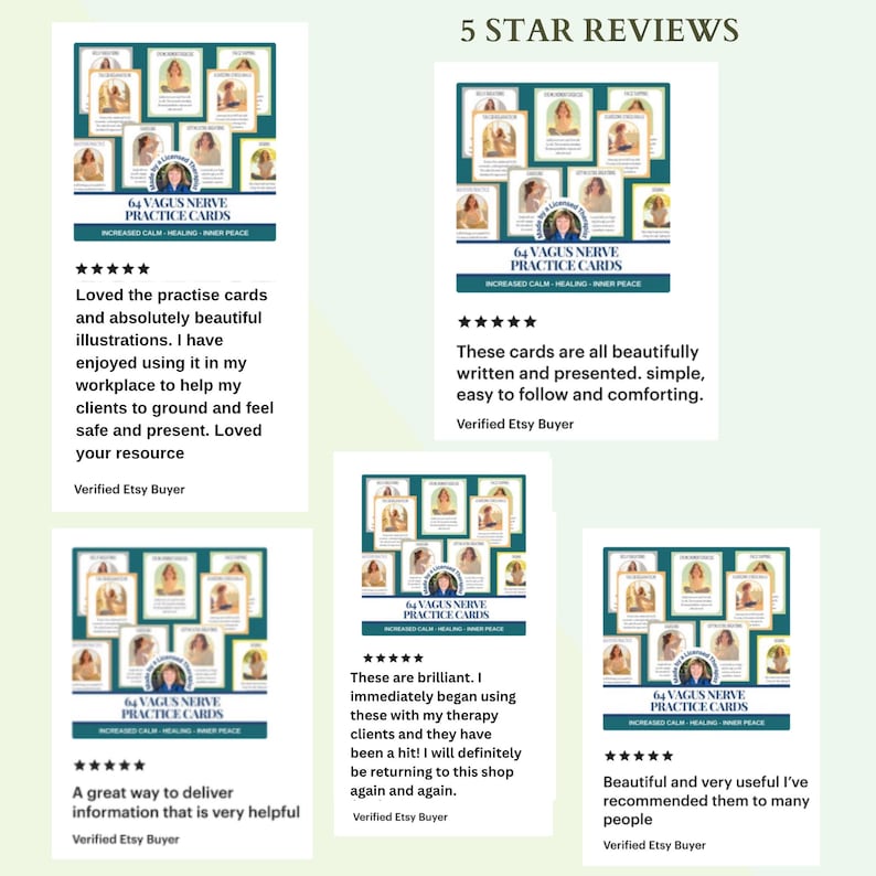 There are many 5 star reviews for these vagus nerve practice cards.