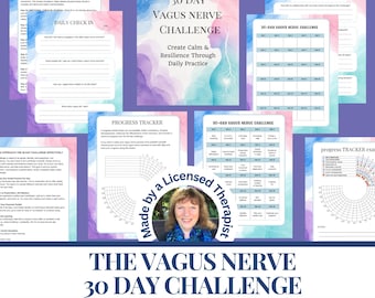 Vagus Nerve 30 Day Challenge Nervous system regulation journal Polyvagal therapy worksheets Mental health therapy resources Somatic exercise