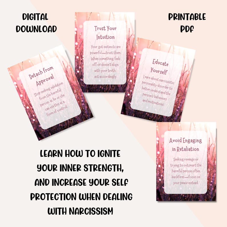 Presented as a printable PDF, these therapist tools provide ongoing relationship abuse help and compassionate guidance throughout your healing journey. Ideal for survivors seeking affirmation cards or professionals in need of reliable therapy resources, each card empowers you to reclaim inner strength, rebuild self-worth, and cultivate resilience. Move forward with renewed clarity and self-awareness—one strategy card at a time.