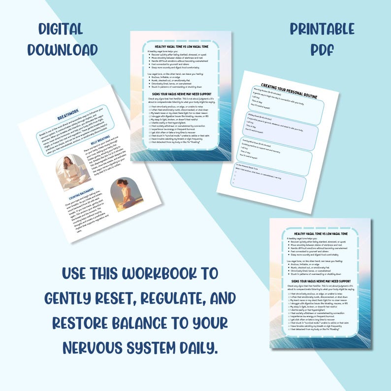 Vagus Nerve Workbook Nervous System Regulation Journal Polyvagal ...