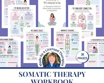Somatic Therapy Workbook | Emotional Regulation Help | Vagus Nerve | Nervous System Reset | Polyvagal Theory |  Counseling resources | PDF