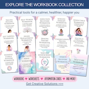 Check out the range of Therapy Workbooks for healing, increased wellbeing. and happiness.