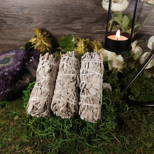 One (1) Aromatic White Sage Bundled Smudges Cleansing Smoke Herbal Incense Sacred Smudge Ritual Smudge Cleansing Smoke Sacred Smudge