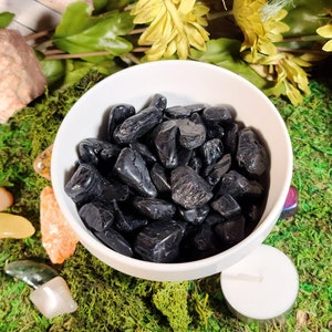 Black Tourmaline Tumbled Crystal Grid Stones for Protection Crystals for Cleansing Raw Black Tourmaline Stone Polished Tourmaline