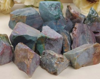 One (1) Stunning Raw Green Ocean Jasper Stone Raw Crystal Stone Sea Jasper Rough Unpolished Crystal Raw Stone Atlantis Stone Cellular Jasper