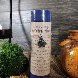 Ritual Candle Spirituality 6&quot; Unscented Pillar Candle Hand Poured in USA Ritual Candles Spell Candle Manifestation Candle Pagan Wiccan Altar