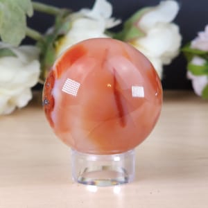 Gorgeous Carnelian Crystal Sphere | Crystals for Creativity | Polished Witch Ball