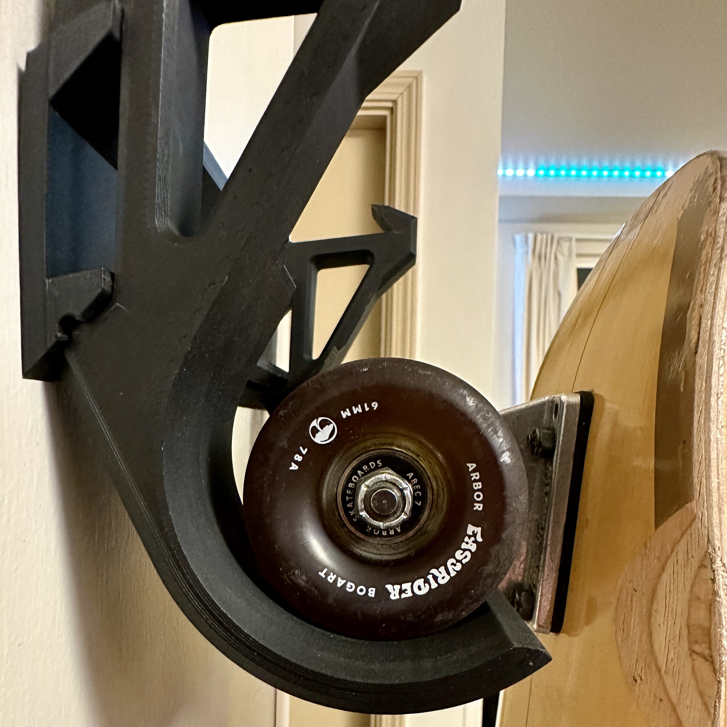 Bambus Wand halterung Skateboard Rack, Holz Surf board Wandre gal mit Schlüssel