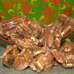 Flavored candied pecans -  Offered in 8 delicious flavors