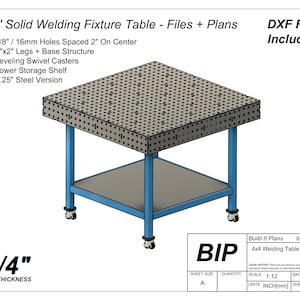 48x48x0.25 &quot;Schweißvorrichtung Tischschnittdateien - 0.6&quot; Stahl mit festen Seiten