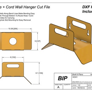 Hose Hanger DXF – Wall Mount Hook Cut File for Air & Garden Hose