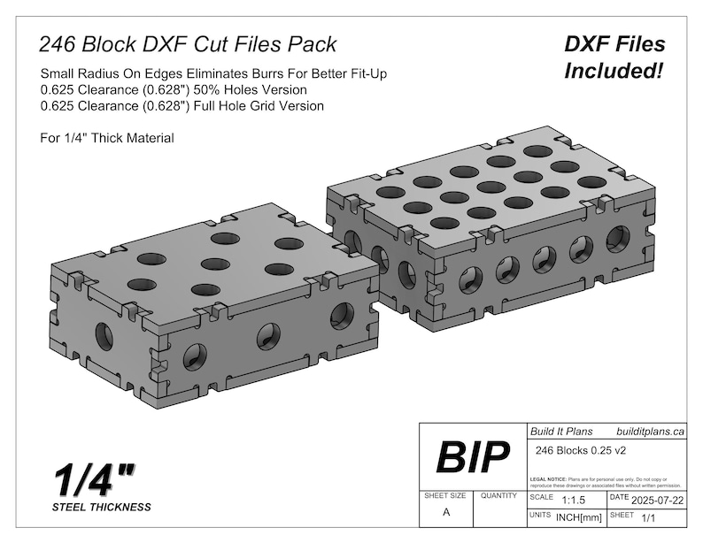 Dxf Shape Rectangular 246 Block DXF Cut Files - 0.25