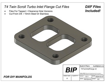 T4 Divided To T3 Undivided Turbo Inlet Manifold Flange Adapter - MAMBATek - UK Stock