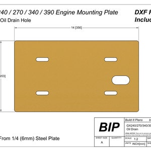 Honda GX240 GX270 GX340 GX390 Engine Mounting Plate Cut Files DXF Plasma Files For Honda GX Engine Mount