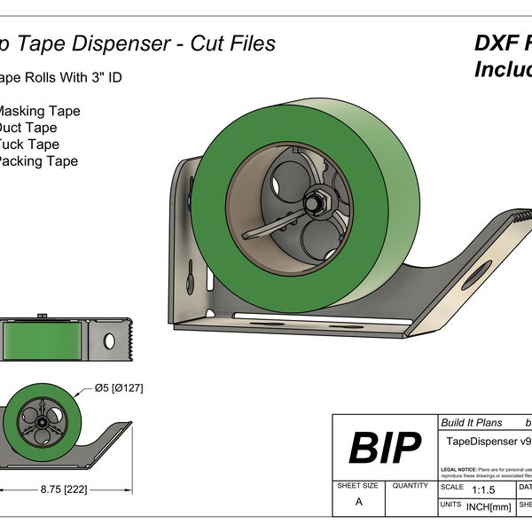 Masking Tape Dispenser Cut Files For Tape Dispenser Wall Mount Dispenser For Tape Tool Cut Files