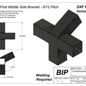 Four Post Frame Rops 4x4 Post Frame Kit: 6/12 Pitch Truss Bracket DXF Cut Files (digital ...
