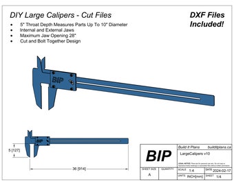 Large Calipers Cut Files For Metal Calipers For Shop DXF Plasma Cut Files For Measuring Tool