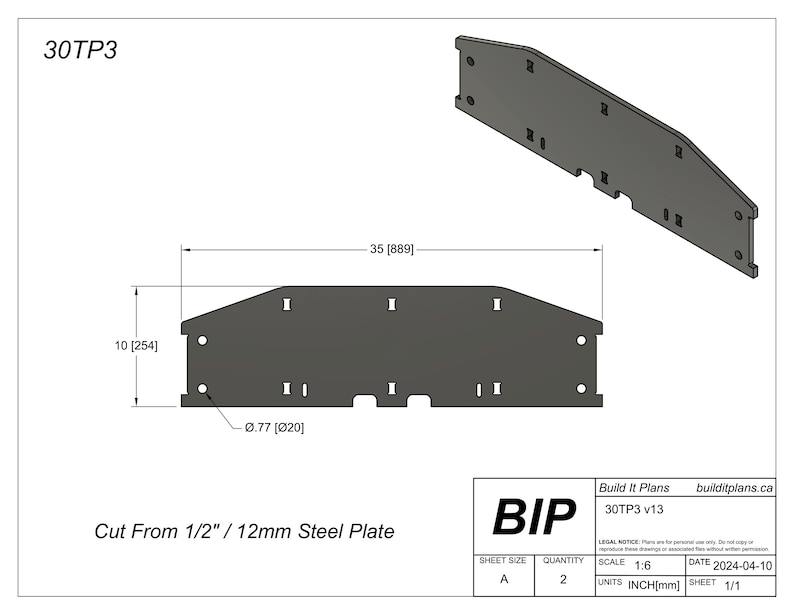 30 Ton Shop Press Plans and DXF Cut Files for DIY Standing Press Brake