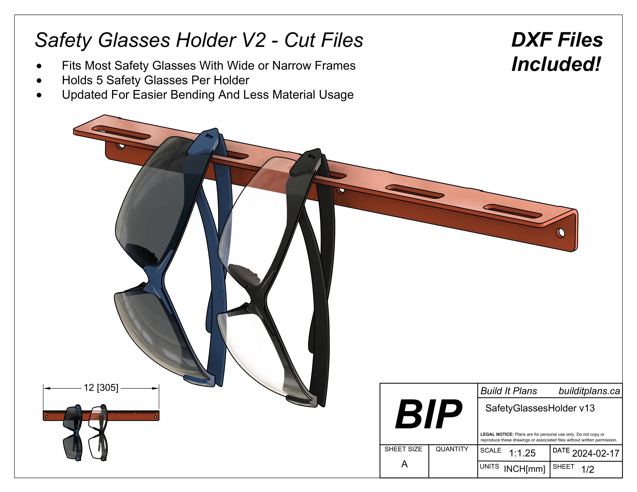 Safety Glasses Hook DXF – Glasses Holder Cut File - Etsy