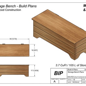 Storage Bench Build Plans - PDF Plans For Simple Entryway Storage Bench With Compartment