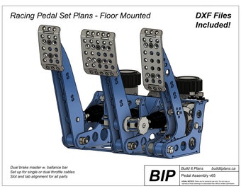 DIY Racing Pedal Set Cut Files And Plans For Throttle Brake Clutch Pedal Box Plasma Cut Files And PDF Plans For Race Car Fabricated Pedals