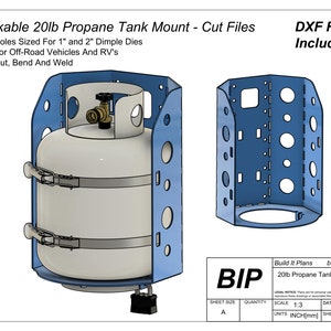 20lb Propane Tank Mount DXF – CNC Cut File for Mounting