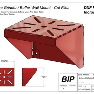 Stor kvarnmonterings-DXF – Vägg- eller bänkmonterad skärfil för 8-tums kvarnar