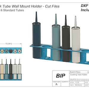 Caulking Tube Rack DXF – Wall Mount Cut File for Sealant Storage