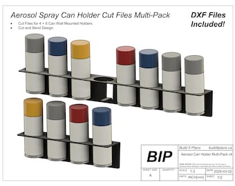 Spray Can Holder DXF – Wall Mount Can Rack Cut Files
