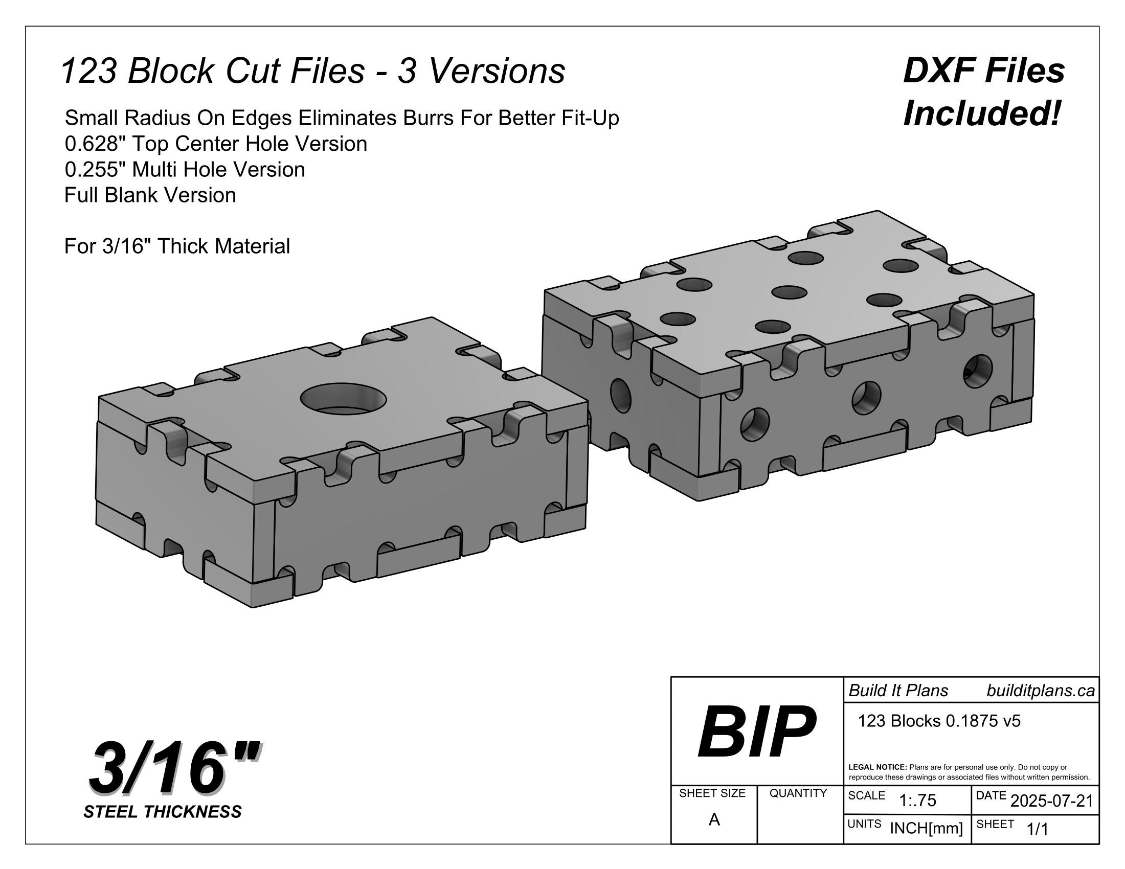 123 Block DXF Cut Files: Welding Fixture Blocks (digital Download) - Etsy
