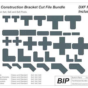 Timber Frame Bracket DXF Cut File Bundle - For 4x4 6x6 And 8x8 Posts