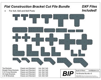 Timber Frame Bracket DXF Cut File Bundle - For 4x4 6x6 And 8x8 Posts