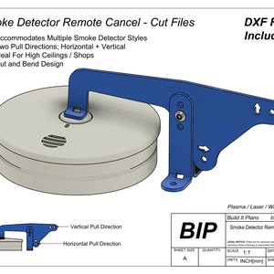 Smoke Detector Cancel DXF – High Ceiling Pull Cord Cancel System Cut File