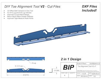 Universal Alignment Tool DXF - Tie Rod Adjustment Tool Cut File