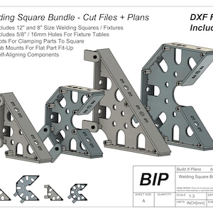 Welding Square Bundle DXF – 0.25" Steel Fixture Cut Files And Plans