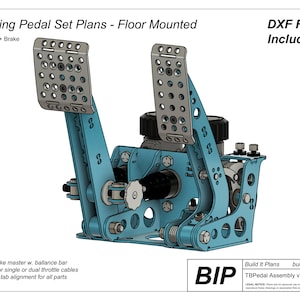 Racing Pedal Box DXF Plans – Zelfgemaakte autopedalen, CNC-gesneden bestanden