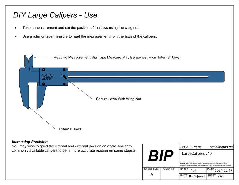 Large Calipers DXF – DIY Measuring Tool Cut File - Etsy