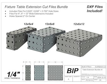 Fixture Table Extension DXF Bundle – Welding Table Add On Cut Files